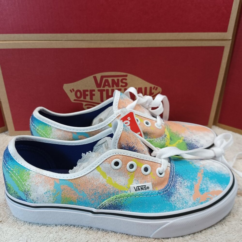 Vans Men's 4.5/Women's 6 Authentic Retro Mart Green/Blue/True White VN0A348A40L